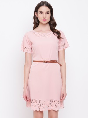 MAYRA Women Shift Pink Dress