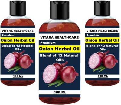 Vitara Healthcare Onion Oil for Hair Growth & Hair Fall Control with Redensyl Hair Oil(300 ml)