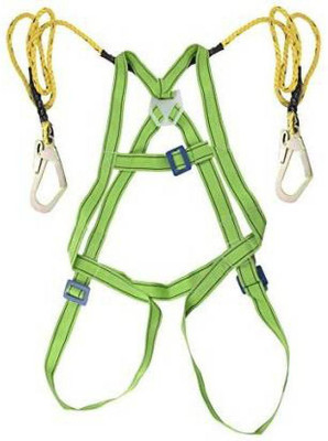 Extra Power Free Fall Full Body Scaffolding Hook Full Body Harness (Free Size) Climbing Harness(Free Size)