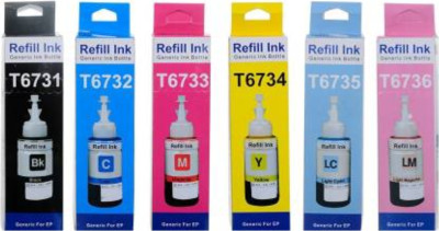 ARK PrintCare Refill Ink For Epson L805 Ink Tank Printer - 6 Colors - 70 ML Each Bottle Black + Tri Color Combo Pack Ink Toner ARK PrintCare Refill Ink For Epson L805 Ink Tank Printer - 6 Colors - 70 ML Each Bottle Black + Tri Color Combo Pack Ink Toner