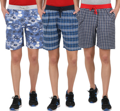 CHECKERSBAY Checkered, Printed Men Multicolor Regular Shorts