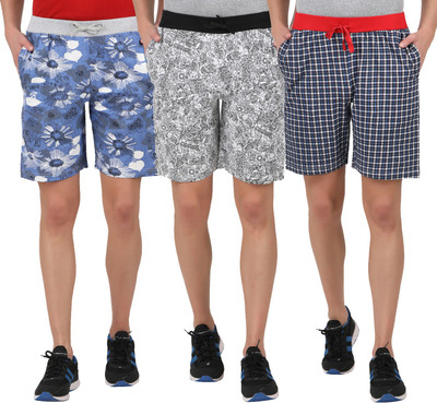 CHECKERSBAY Checkered, Printed Men Multicolor Regular Shorts