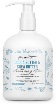 Barborita Cocoa Butter & Shea Butter body lotion with tea tree oil Moisturizing lotion for Dry skin 300ml(300 ml)