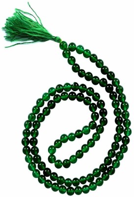 Takshila Gems Natural Green Jade Mala 108+1 (8 mm) Beads Mala Lab Certified, Green Jade Rosary for Jaap & Wear Jade Stone Necklace