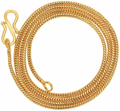 Happy Stoning 24kt Simple Gold Plated Chain with 6 months warranty Gold-plated Plated Brass Chain