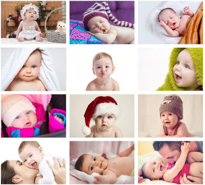 Set of 12 Cute Baby Combo | Poster for Pregnant Women | HD Baby Wall Poster for Room decor (12x18-Inch, 300GSM Thick Paper, Gloss Laminated) Photographic Paper (12 inch X 18 inch) Fine Art Print(18 inch X 12 inch)