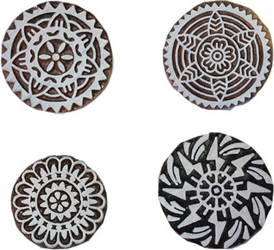 skart wooden printing block stamp 00208 Printing Blocks(Pack of 4)