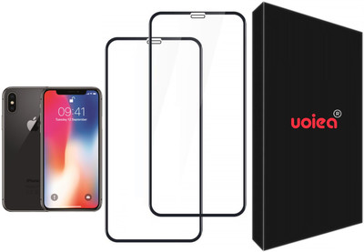 UOIEA Edge To Edge Tempered Glass for Apple iPhone X(Pack of 2)