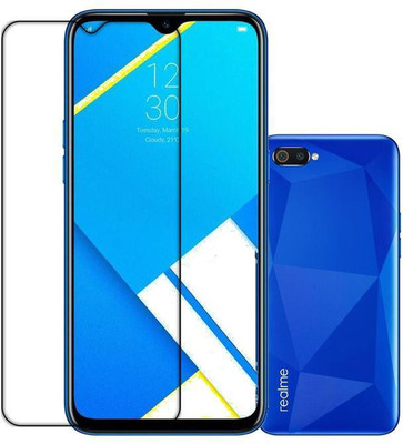 SOMTONE Front and Back Tempered Glass for REALME C2(Pack of 1)