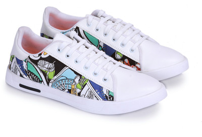 My Walk Trending Shoes,Partywear White Sneakers For Men(White)