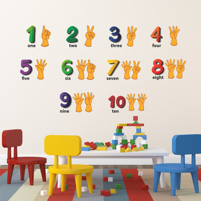Littlebuds 120 cm Numbers Removable Sticker(Pack of 1)