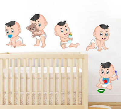 Littlebuds 100 cm Little Babies Removable Sticker(Pack of 1)