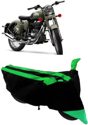 Yuneik Two Wheeler Cover for Royal Enfield(Battle Green, Green)