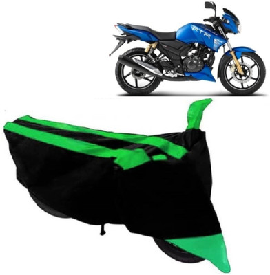 Yuneik Two Wheeler Cover for TVS(Apache, Green)