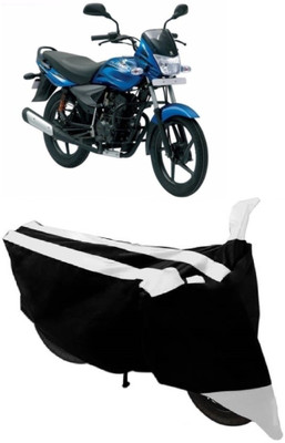 AutoRock Two Wheeler Cover for Bajaj(Platina 100 DTS-i, White)