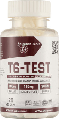 Nutrition Planet T-6 Test(Testosterone Booster), 120 Capsules(120 No)