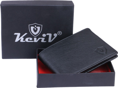 Keviv Men Casual Black Artificial Leather Wallet(3 Card Slots)