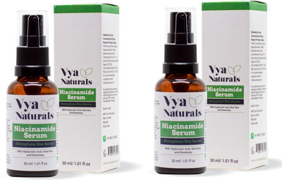 Vya Naturals Niacinamide Serum Strengthens Skin Barrier (30ml Each) Pack of 2(60 ml)