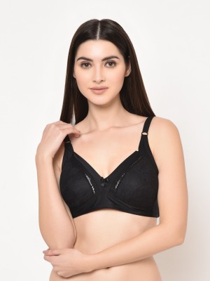 Da Intimo by Da Intimo Women Full Coverage Non Padded Bra(Black)