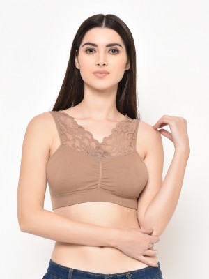 Da Intimo by Da Intimo Women Bralette Lightly Padded Bra(Brown)