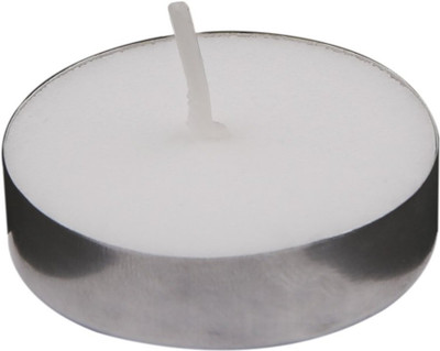 ToyHub Wax Tealight Candles (Set of 100, Unscented) Candle(White, Pack of 1)
