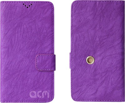 ACM Wallet Case Cover for Intex Cloud Jewel 4g(Purple, Cases with Holder, Pack of: 1)