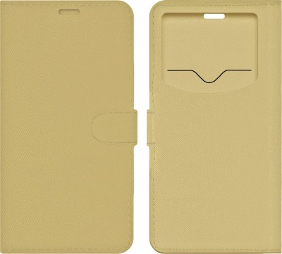 ACM Flip Cover for Lava Xolo Q800(Gold, Cases with Holder, Pack of: 1)