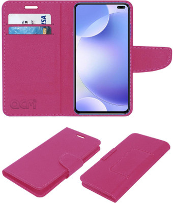 ACM Flip Cover for Poco X2(Pink, Cases with Holder)
