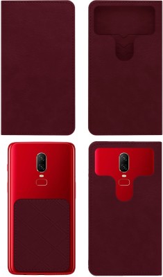 ACM Flip Cover for Celkon Millennia Me Q54+ Plus(Maroon, Cases with Holder, Pack of: 1)