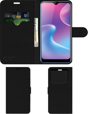 ACM Flip Cover for Karbonn Titanium S9 Plus(Black, Cases with Holder)