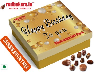 redbakers.in Happy Birthday English 24Chocolate Gift Box Truffles(400 g)