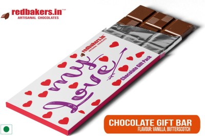 redbakers.in My Love Butterscotch Chocolate Gift Bar Bars(100 g)