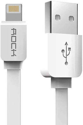 Rock RB056315 1 m Lightning Cable (Compatible with iPHONE, White)