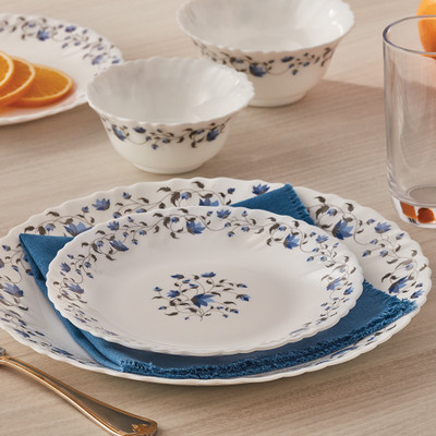 BOROSIL Pack of 13 Opalware Helena Dinner Set(White, Microwave Safe)