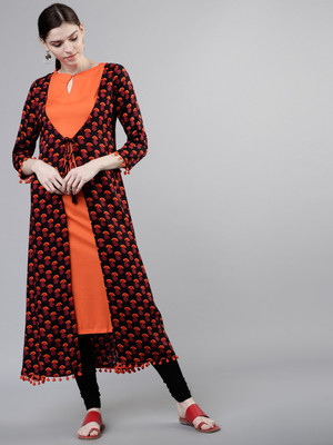 Vishudh Women Solid A-line Kurta(Multicolor)