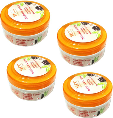 VLCC INSTA Fair and Glow Moistorizing Cold Cream(75G) Set of 4(300 g)