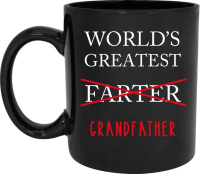 RADANYA RNDPMG206BW Fathers Day Gifts Funny Grandfather Coffee Christmas Gifts, Worlds Greatest Grandfather Cup 11 Oz, Best Birthday Gifts for Grandpa, Grandfather Ceramic Coffee Mug(350 ml)