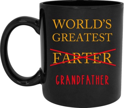 RADANYA RNDPMG206BY Fathers Day Gifts Funny Grandfather Coffee Christmas Gifts, Worlds Greatest Grandfather Cup 11 Oz, Best Birthday Gifts for Grandpa, Grandfather Ceramic Coffee Mug(350 ml)