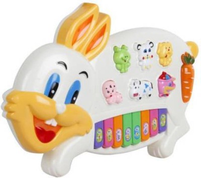 SALEOFF Rabbit Musical Piano|3 Modes Animal Sounds,Flashing Lights&Wonderful Music104(Multicolor)