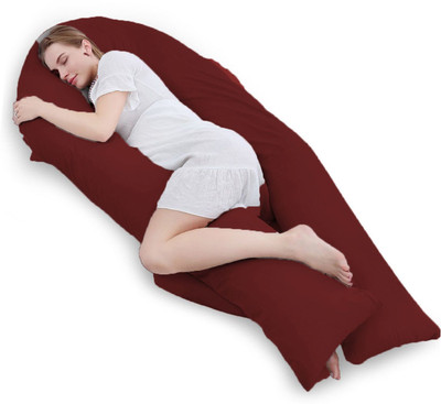 EVOL Upgrade Model Pregnancy Pillow Microfibre Solid Pregnancy Pillow Pack of 1(Maroon)