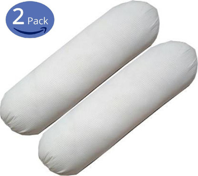 Swikon star Microfibre Solid Bolster Pack of 2(White)