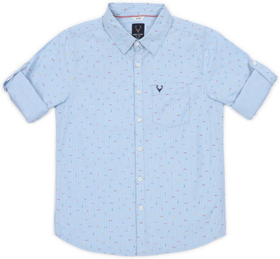 Allen Solly Boys Printed Casual Light Blue Shirt