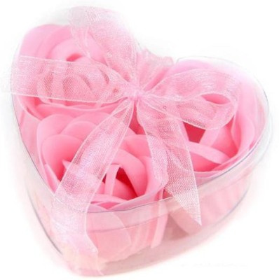 Nema Heart Shape Romantic Bath Rose Petals soap - Light Pink(3 x 10.67 g)