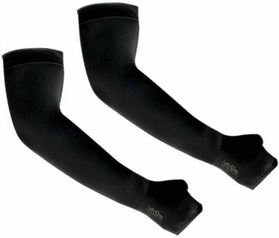 Apastra Cotton Arm Sleeve For Men & Women(XL, Black)