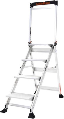 Little Giant 4 Step Jumbo Ladder Aluminium Ladder(Hand Rail, Tool Tray)