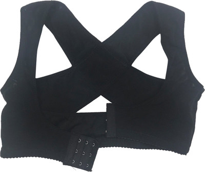 Redoak Women Adjustable Back Support Belt Posture Corrector Brace-Black-XXL Back / Lumbar Support(Black)