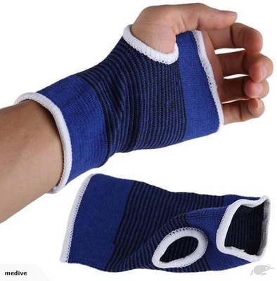smile4u Palm Support Braces for Surgical and Sports Activity Like Hockey SET OF 2 Hand Support(Blue)