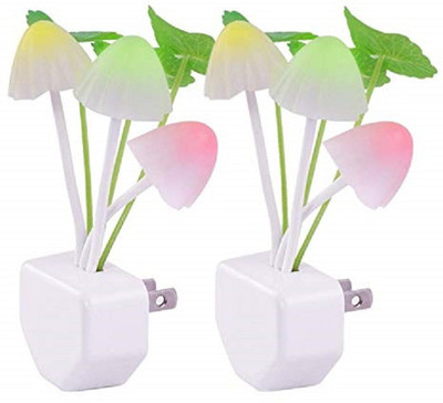 PAGALYetrade LED Night Light Mushroom Wall Socket Sensor Lights Lamp Night Lamp(8 cm, White)
