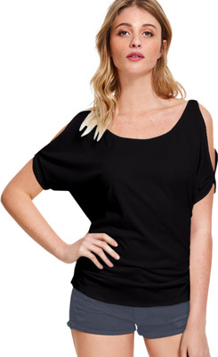 Dhruvil Impex Casual Solid Women Black Top