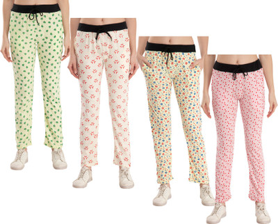 IndiWeaves Printed Women Multicolor Track Pants